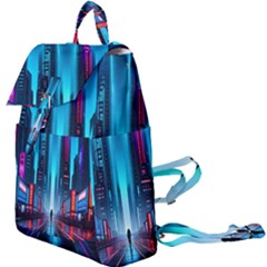 City People Cyberpunk Buckle Everyday Backpack