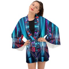 City People Cyberpunk Long Sleeve Kimono