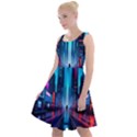 City People Cyberpunk Knee Length Skater Dress View1