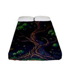 Tree Nature Cartoon Drawing Comic Fitted Sheet (full/ Double Size)