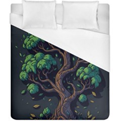 Tree Nature Cartoon Drawing Comic Duvet Cover (california King Size)