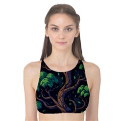 Tree Nature Cartoon Drawing Comic Tank Bikini Top