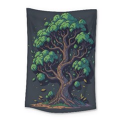 Tree Nature Cartoon Drawing Comic Small Tapestry