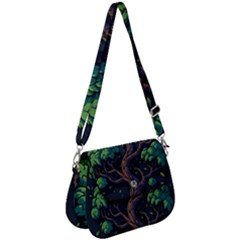 Tree Nature Cartoon Drawing Comic Saddle Handbag