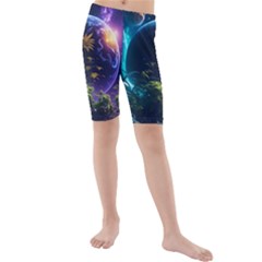 Fantasy People Mysticism Composing Kids  Mid Length Swim Shorts