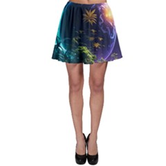 Fantasy People Mysticism Composing Skater Skirt