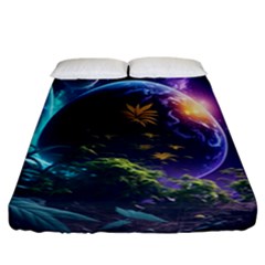 Fantasy People Mysticism Composing Fitted Sheet (california King Size) by Jancukart