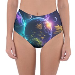 Fantasy People Mysticism Composing Reversible High-waist Bikini Bottoms