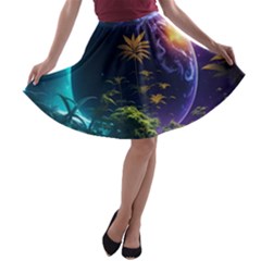 Fantasy People Mysticism Composing A-line Skater Skirt by Jancukart