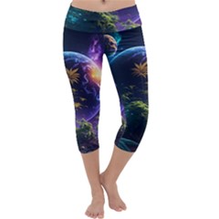 Fantasy People Mysticism Composing Capri Yoga Leggings