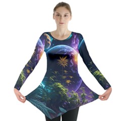 Fantasy People Mysticism Composing Long Sleeve Tunic 