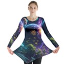 Fantasy People Mysticism Composing Long Sleeve Tunic  View1