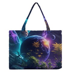 Fantasy People Mysticism Composing Zipper Medium Tote Bag