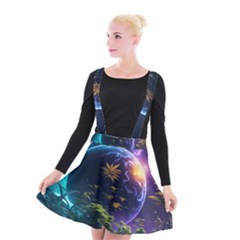 Fantasy People Mysticism Composing Suspender Skater Skirt by Jancukart