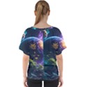 Fantasy People Mysticism Composing V-Neck Dolman Drape Top View2