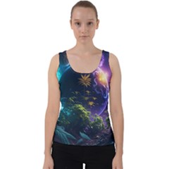 Fantasy People Mysticism Composing Velvet Tank Top