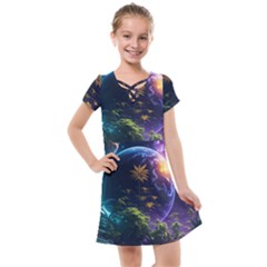 Fantasy People Mysticism Composing Kids  Cross Web Dress