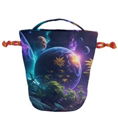 Fantasy People Mysticism Composing Drawstring Bucket Bag