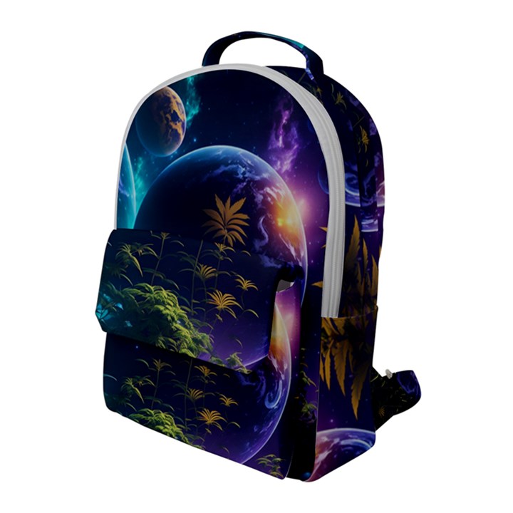 Fantasy People Mysticism Composing Flap Pocket Backpack (Large)