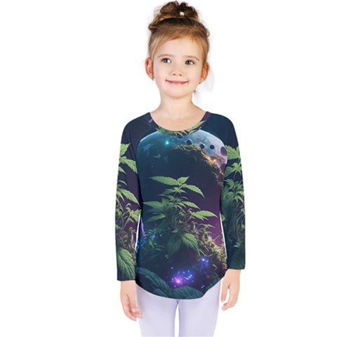 Fantasypeople Mysticism Composing Kids  Long Sleeve Tee by Jancukart