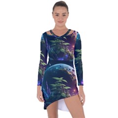 Fantasypeople Mysticism Composing Asymmetric Cut-out Shift Dress