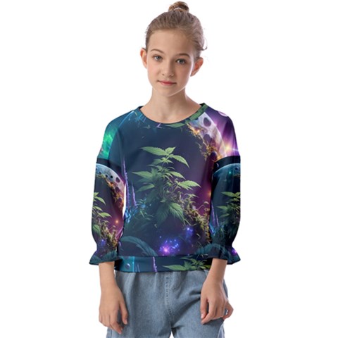 Fantasypeople Mysticism Composing Kids  Cuff Sleeve Top by Jancukart