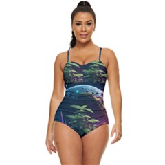 Fantasypeople Mysticism Composing Retro Full Coverage Swimsuit