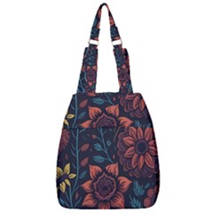 Flower Art Drawing Painting Spring Center Zip Backpack