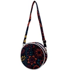 Flower Art Drawing Painting Spring Crossbody Circle Bag by Jancukart