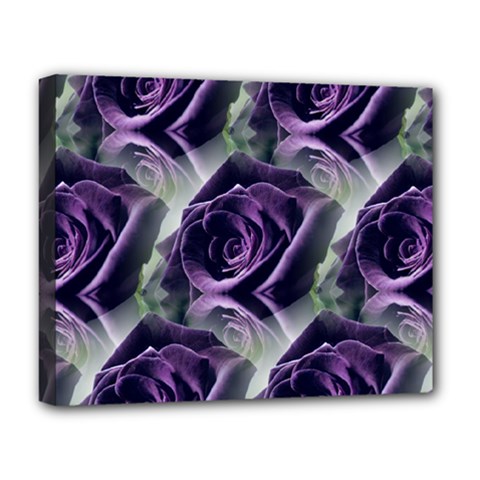 Purple Flower Rose Petals Plant Deluxe Canvas 20  X 16  (stretched) by Jancukart