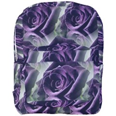 Purple Flower Rose Petals Plant Full Print Backpack by Jancukart