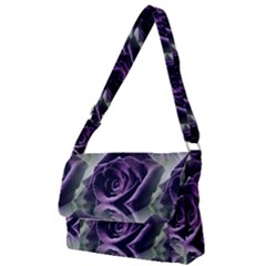 Purple Flower Rose Petals Plant Full Print Messenger Bag (s) by Jancukart