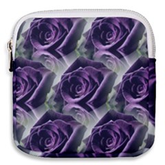 Purple Flower Rose Petals Plant Mini Square Pouch