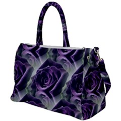 Purple Flower Rose Petals Plant Duffel Travel Bag