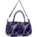 Purple Flower Rose Petals Plant Removal Strap Handbag View1