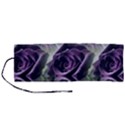 Purple Flower Rose Petals Plant Roll Up Canvas Pencil Holder (M) View1