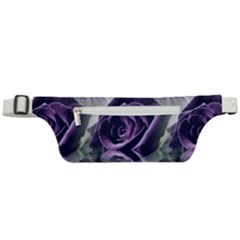 Purple Flower Rose Petals Plant Active Waist Bag by Jancukart