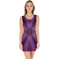 Pattern Purple Symmetry Dark Bodycon Dress