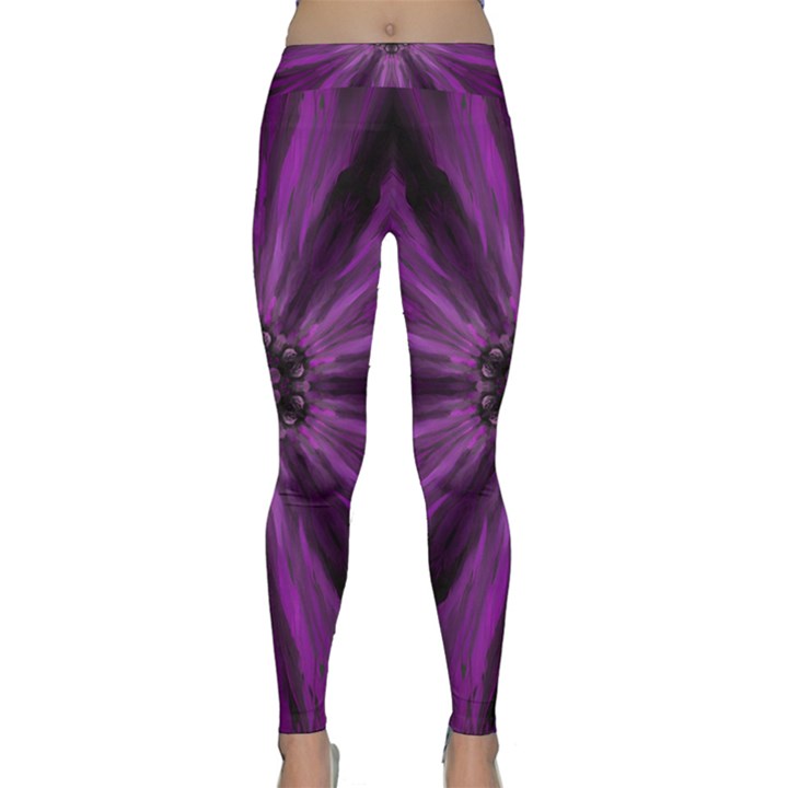 Pattern Purple Symmetry Dark Classic Yoga Leggings