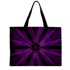 Pattern Purple Symmetry Dark Zipper Mini Tote Bag by Jancukart