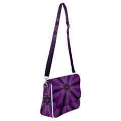 Pattern Purple Symmetry Dark Shoulder Bag With Back Zipper