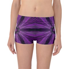 Pattern Purple Symmetry Dark Boyleg Bikini Bottoms