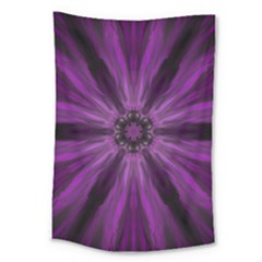 Pattern Purple Symmetry Dark Large Tapestry