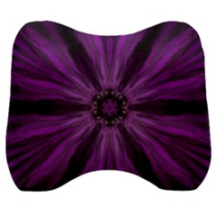 Pattern Purple Symmetry Dark Velour Head Support Cushion