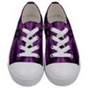 Pattern Purple Symmetry Dark Kids  Low Top Canvas Sneakers View1