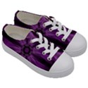 Pattern Purple Symmetry Dark Kids  Low Top Canvas Sneakers View3