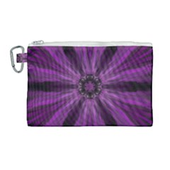 Pattern Purple Symmetry Dark Canvas Cosmetic Bag (large) by Jancukart