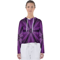 Pattern Purple Symmetry Dark Women s Slouchy Sweat