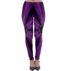 Pattern Purple Symmetry Dark Lightweight Velour Leggings by Jancukart