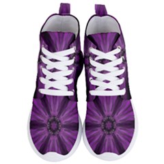 Pattern Purple Symmetry Dark Women s Lightweight High Top Sneakers by Jancukart